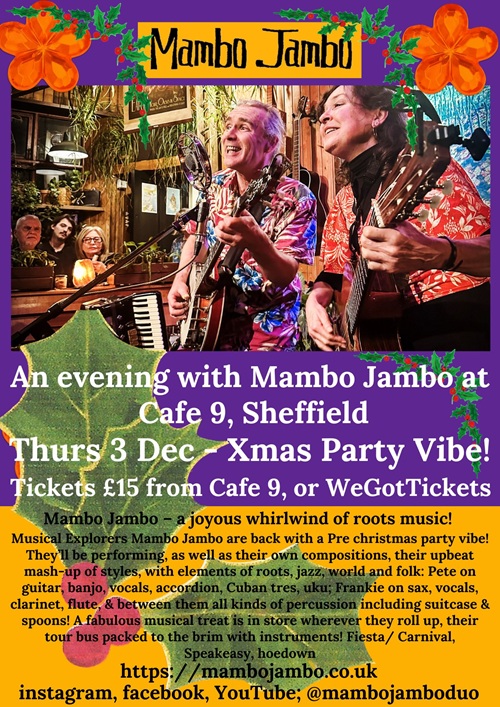 Mambo Jambo at Cafe 9 Christmas 2026